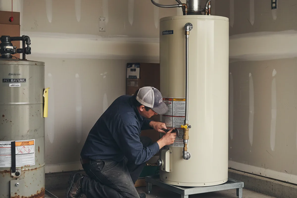 Water heater and shutoff valve replacement in Beale AFB